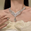 Pink Diamond Teardrop Necklace