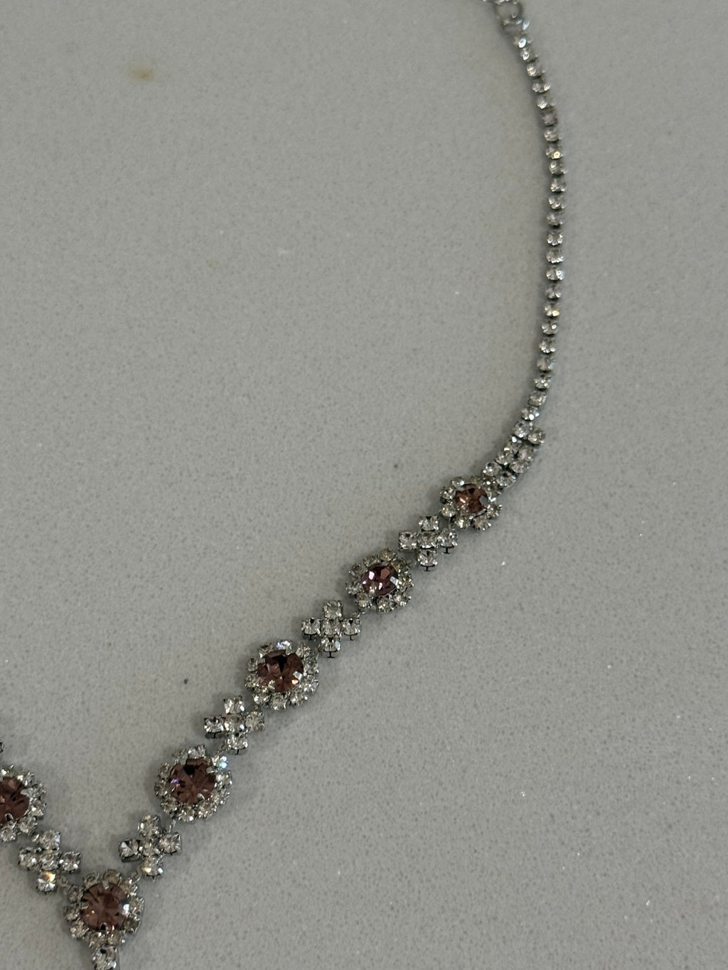 Purple Teardrop Diamond-Studded Earring and Necklace Set hypoallergenic jewelry| LetheLoom Jewelry