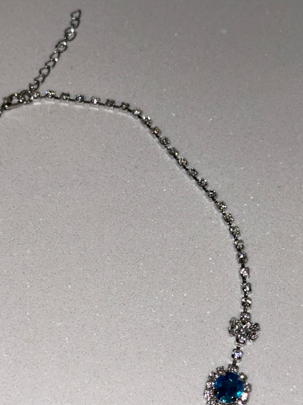 Blue Zircon Necklace hypoallergenic jewelry| LetheLoom Jewelry