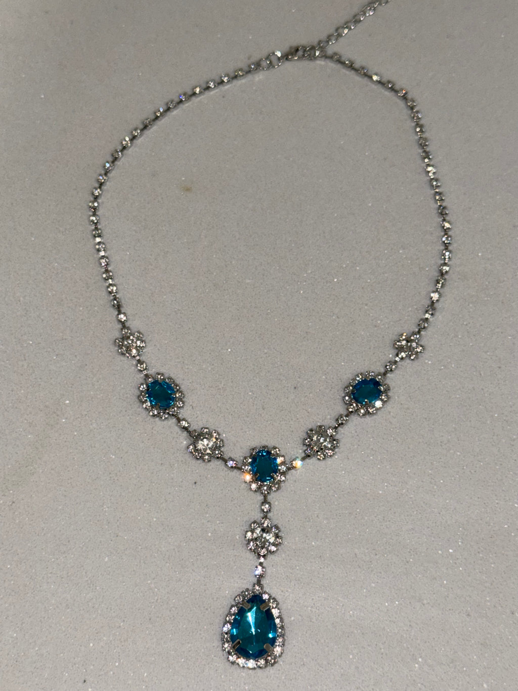 Blue Zircon Necklace hypoallergenic jewelry| LetheLoom Jewelry