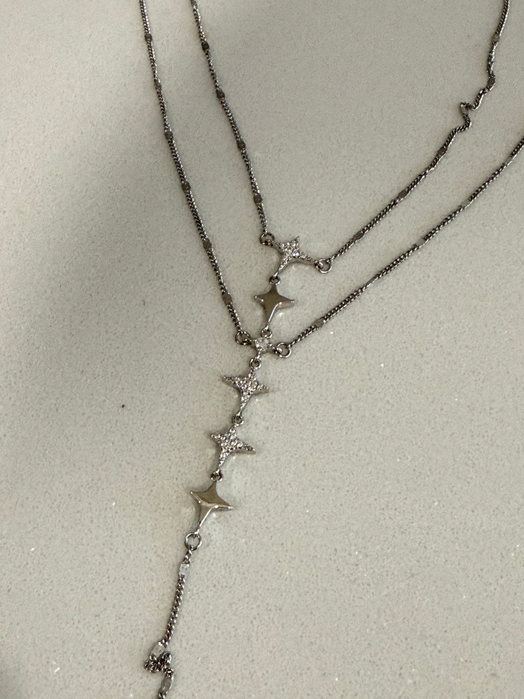 Titanium-Steel Chest Chain Double-Layer Layered Necklace hypoallergenic jewelry| LetheLoom Jewelry