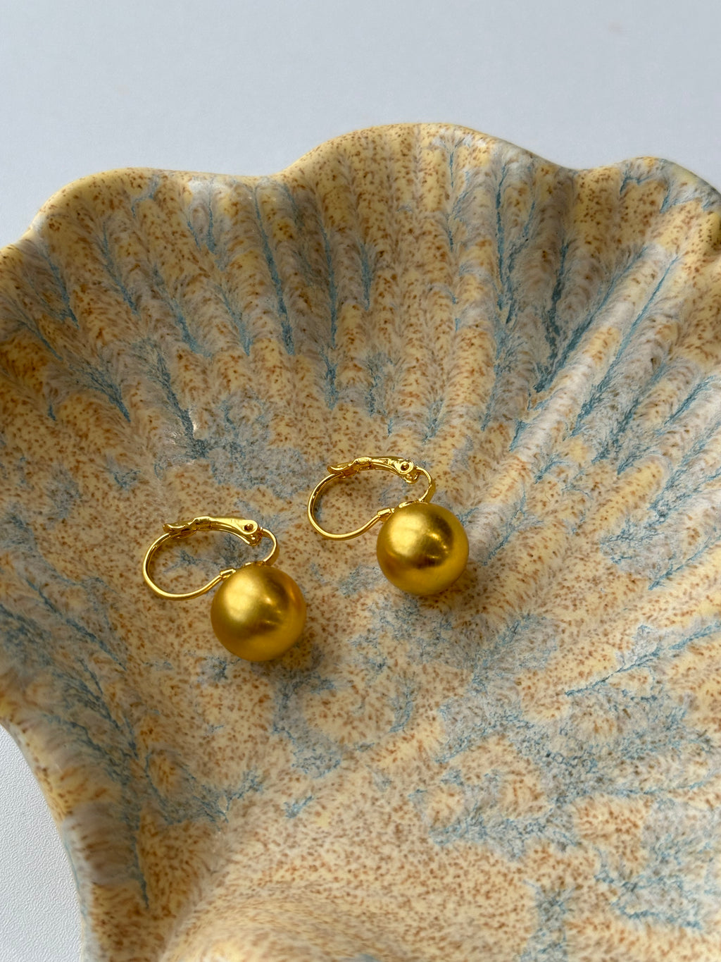 Matte Gold Ball Earrings| hypoallergenic jewelry| LetheLoom Jewelry