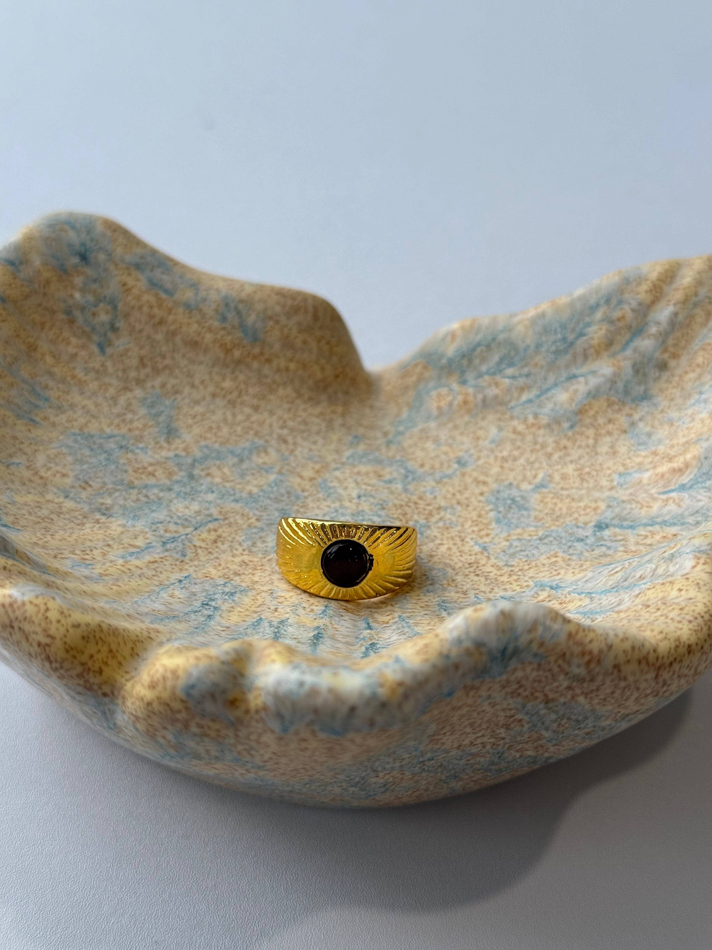 Natural Tiger Eye Stone Ring