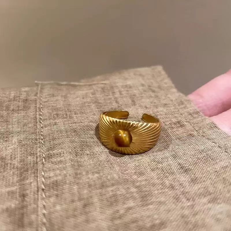 Natural Tiger Eye Stone Ring