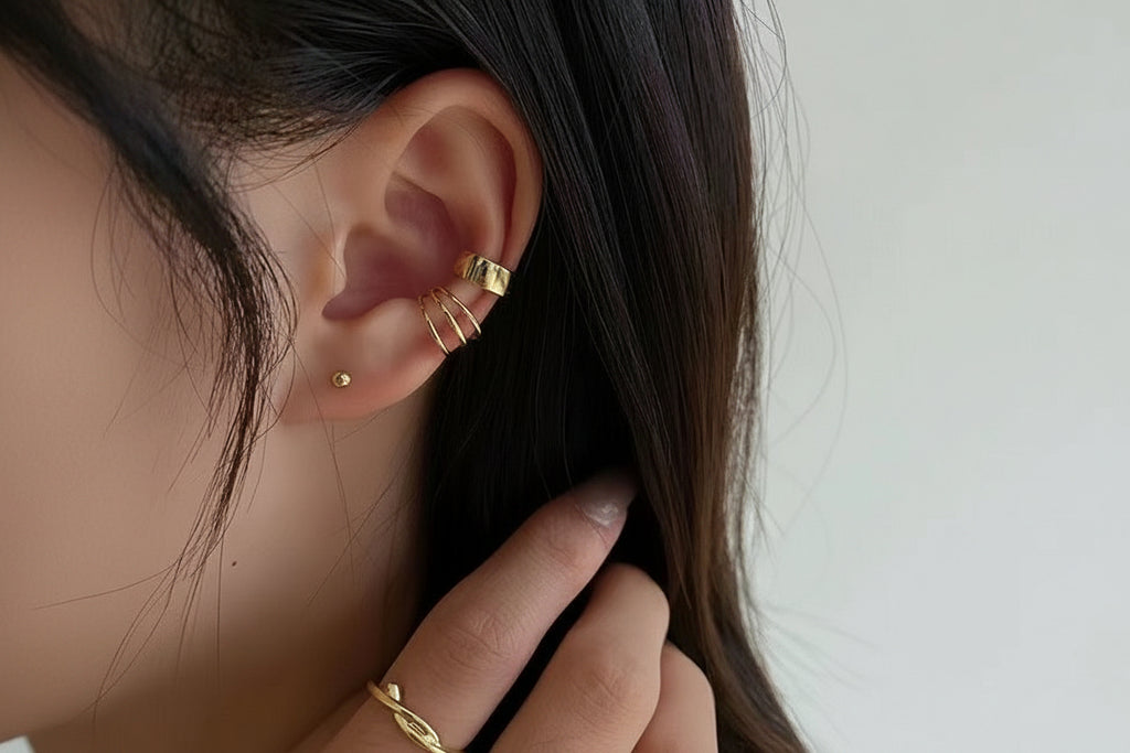 Minimalist Metal Clip-On Earrings Set