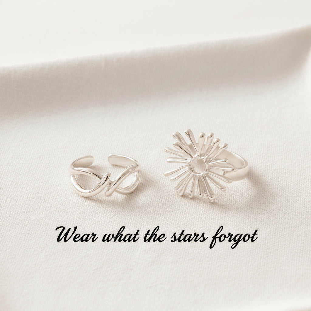 Celestial Sunburst Ring Set