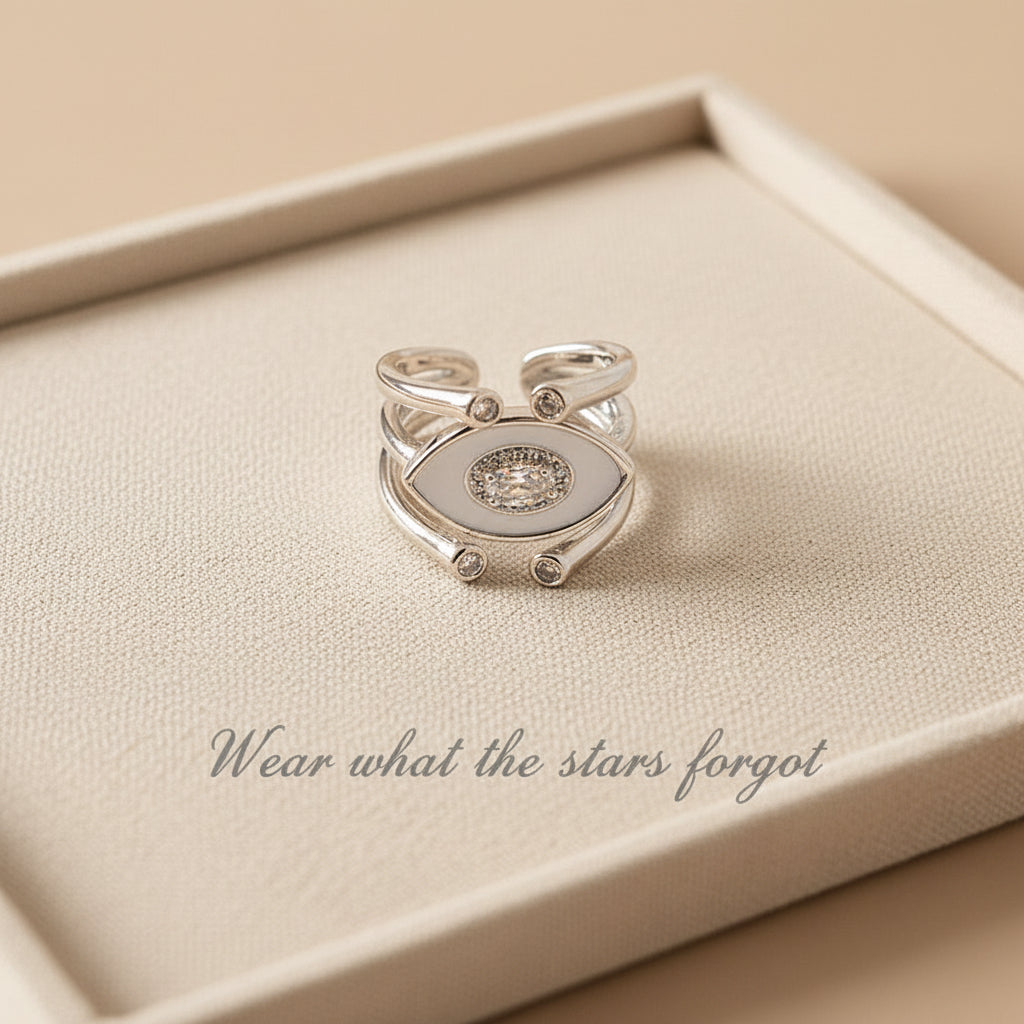 Sterling Silver Cubic Zirconia Row Ring Set| hypoallergenic jewelry