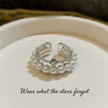 Layered Pearl Ring| hypoallergenic jewelry