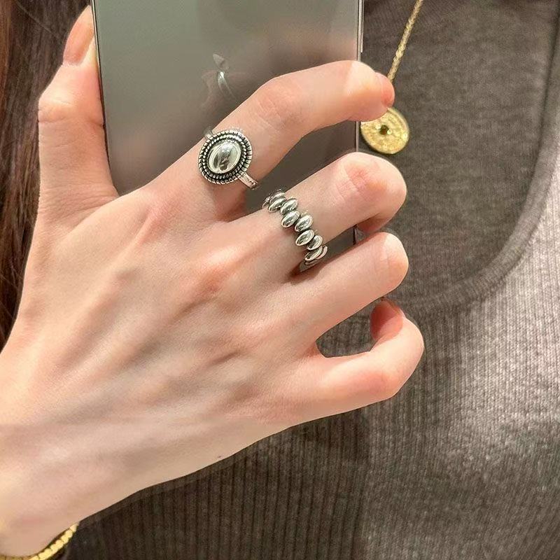 Vintage Victorian Silver Ring Set