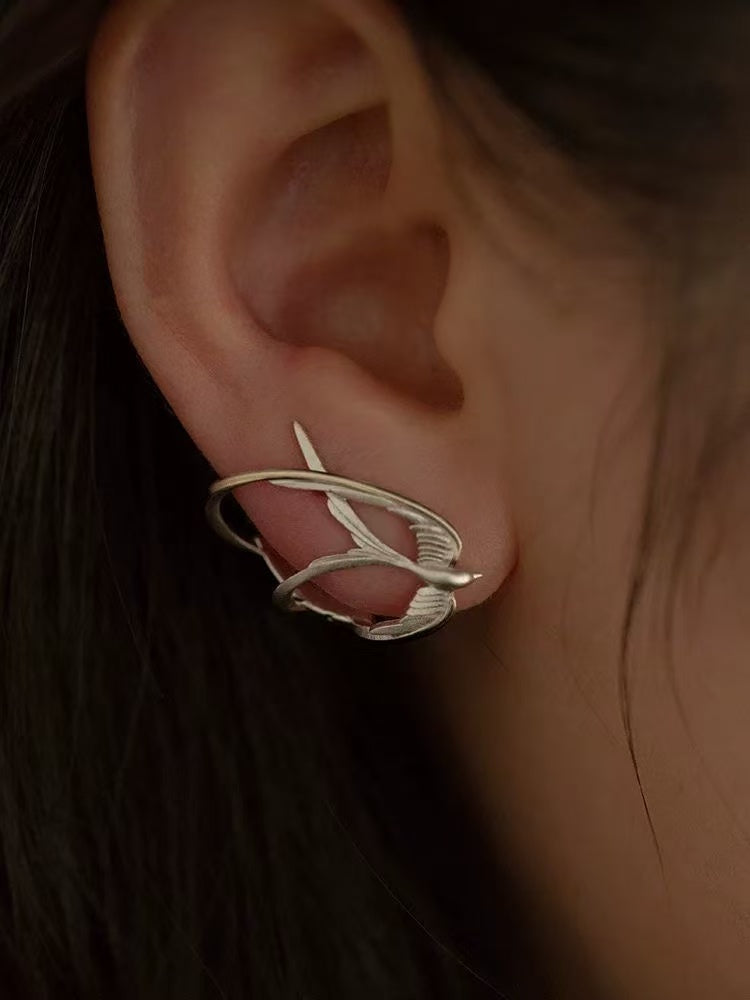 Swallow Clip-On Earrings| hypoallergenic jewelry