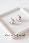 C-shaped Earrings| hypoallergenic jewelry
