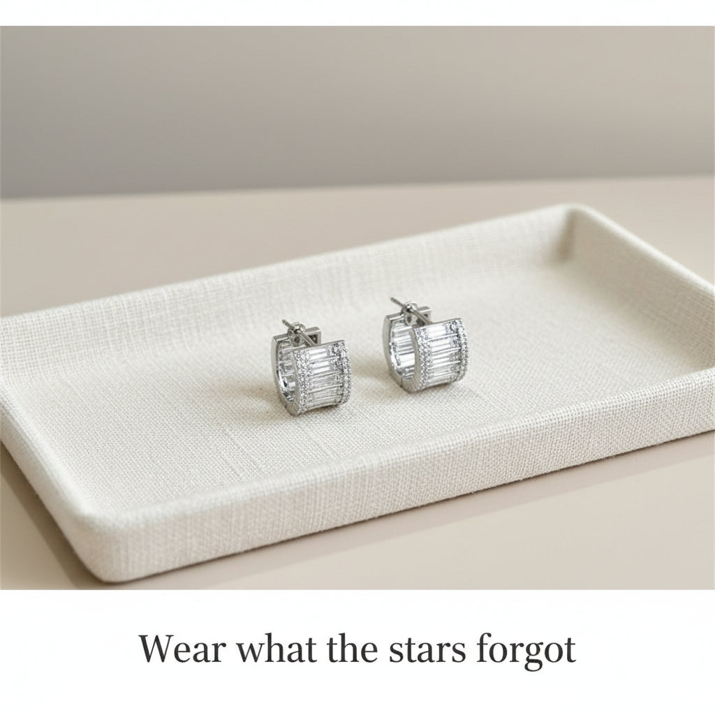 Silver Shimmer Earrings| hypoallergenic jewelry