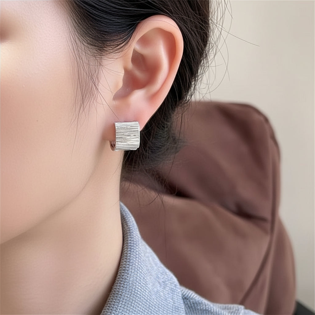 Silver Shimmer Earrings| hypoallergenic jewelry