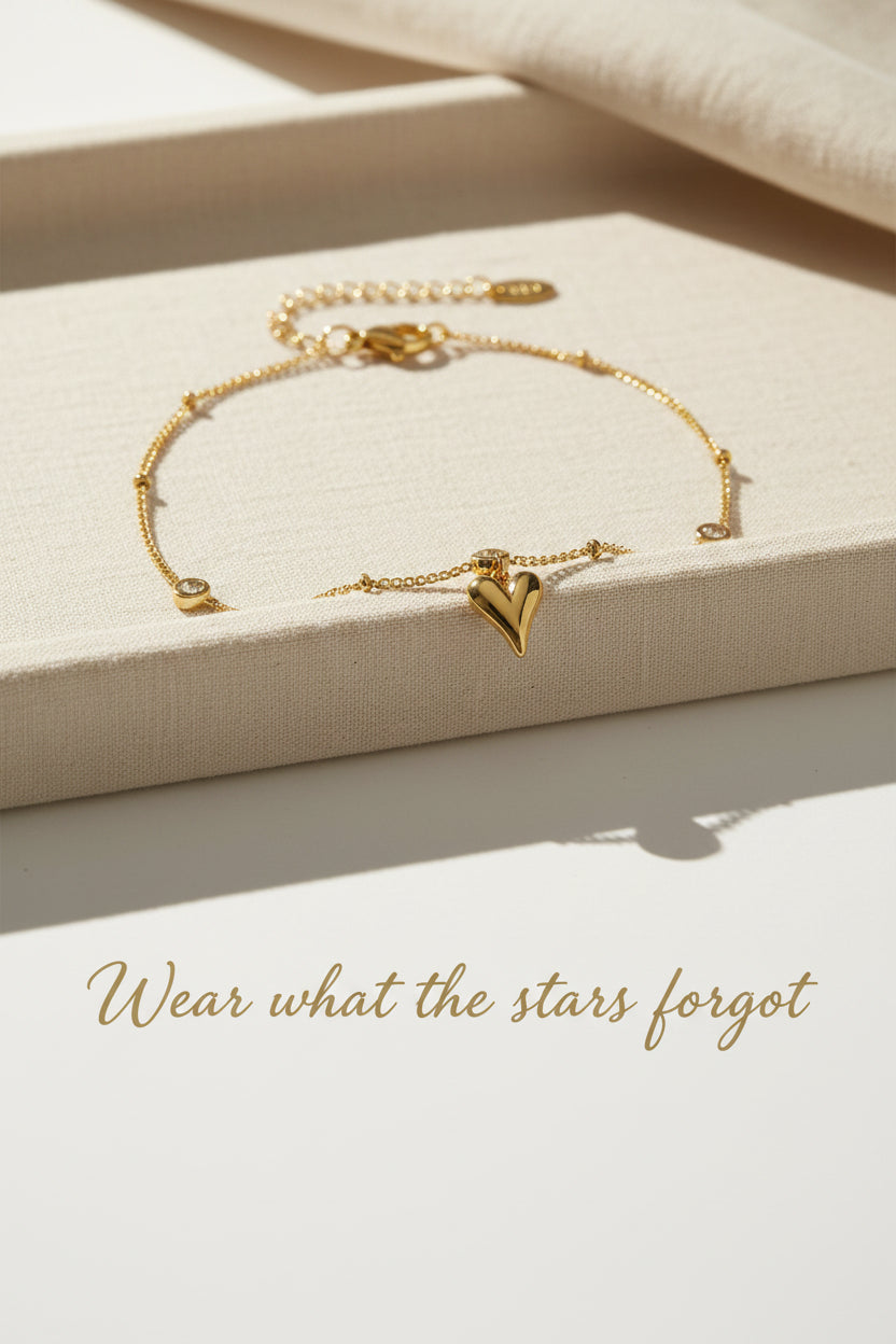 Heart Charm Anklet