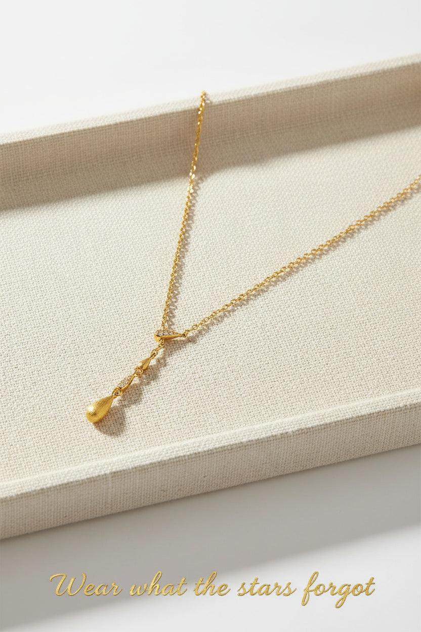 Teardrop Lariat Necklace