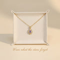 Purple Iris Pendant Necklace