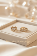 Heart Chunky Ring Set