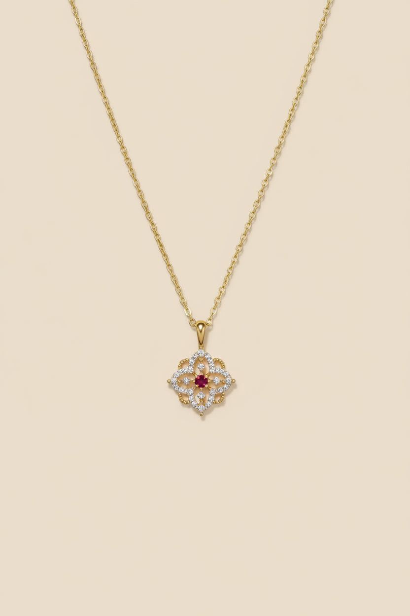 Ruby Cathedral Necklace