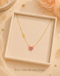 Playful Pink Heart Necklace