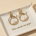 Layered Teardrop Pearl Earrings