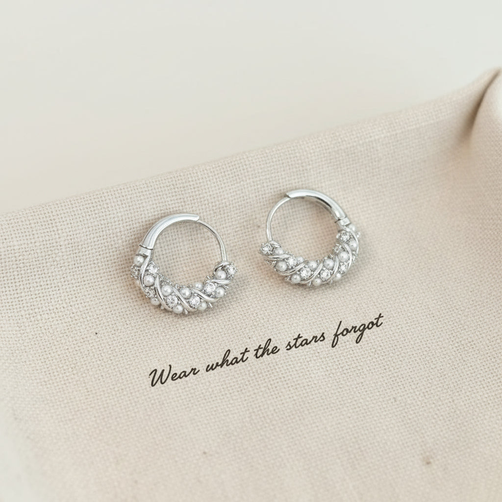 Pearl Vine Hoops