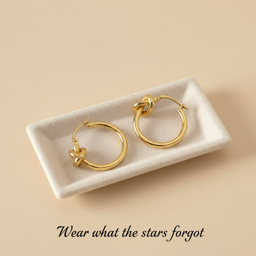 Eternal Knot Hoop Earrings