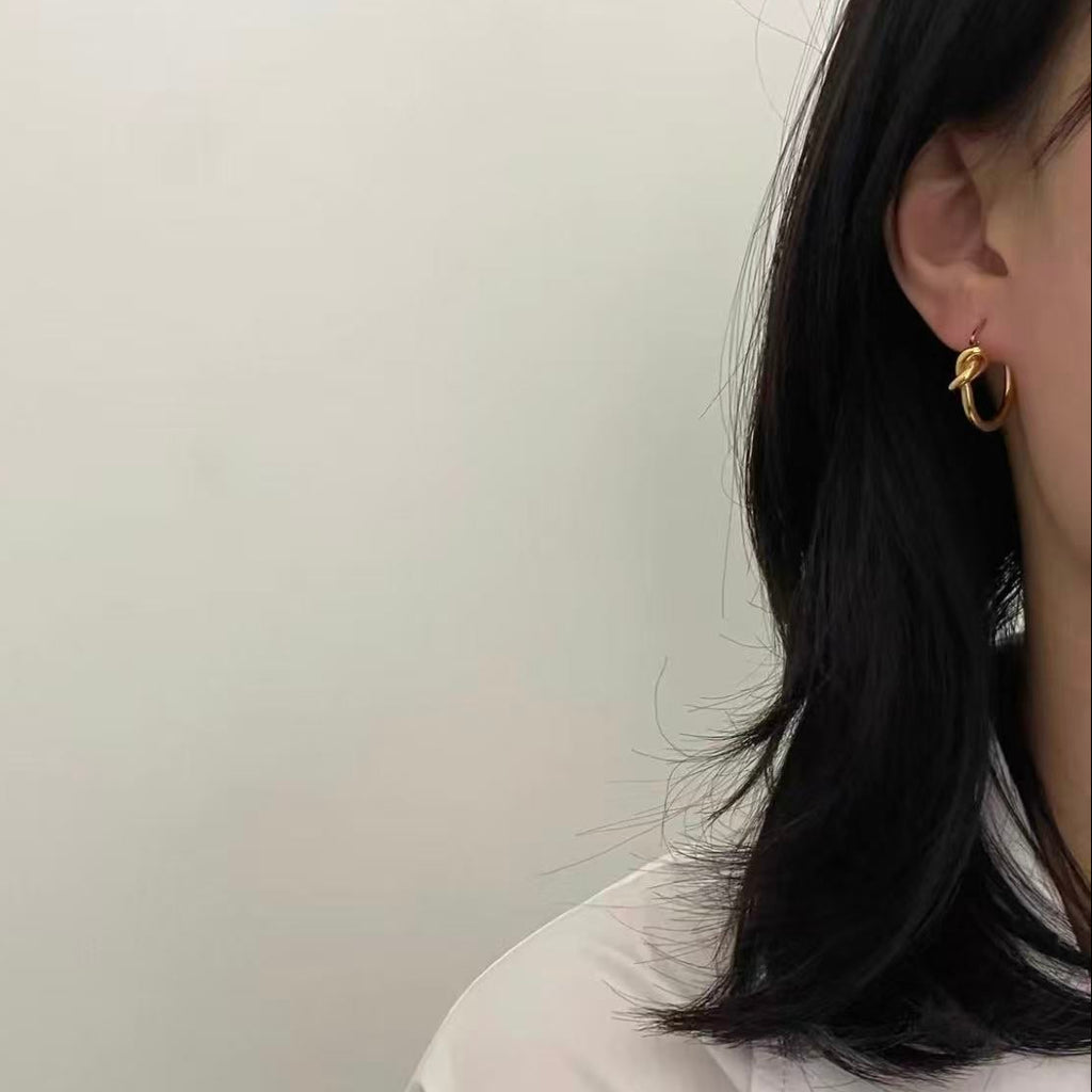 Eternal Knot Hoop Earrings
