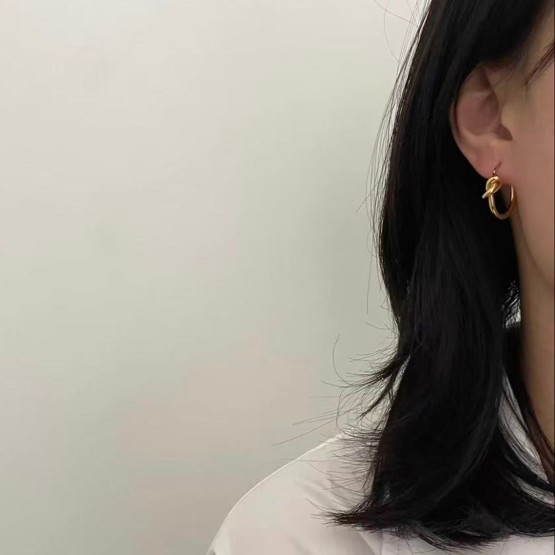 Eternal Knot Hoop Earrings