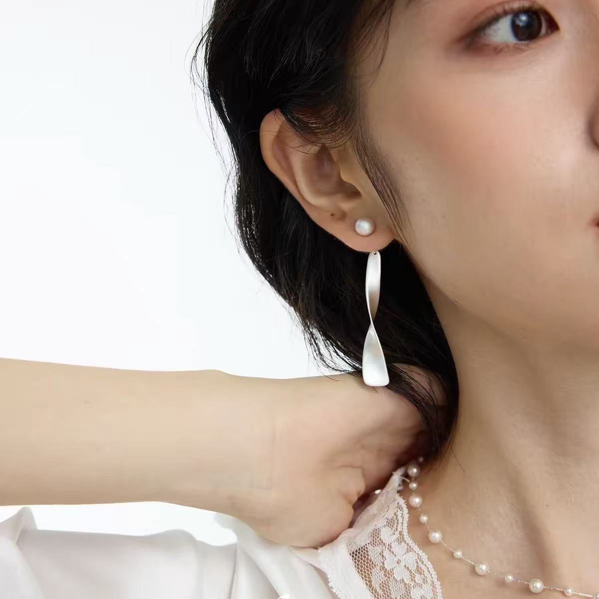 Pearl Wave Earrings