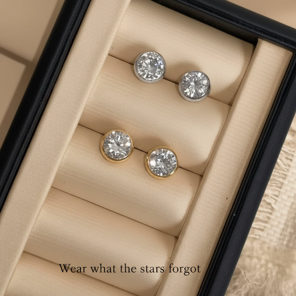 Halo Dot Studs Earrings