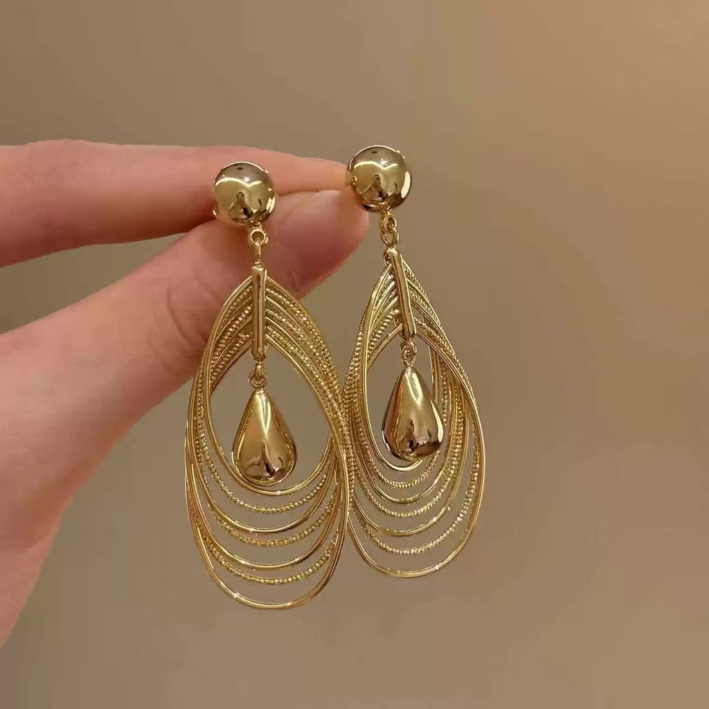 Gold Layered Teardrop Earrings| hypoallergenic jewelry| LetheLoom Jewelry