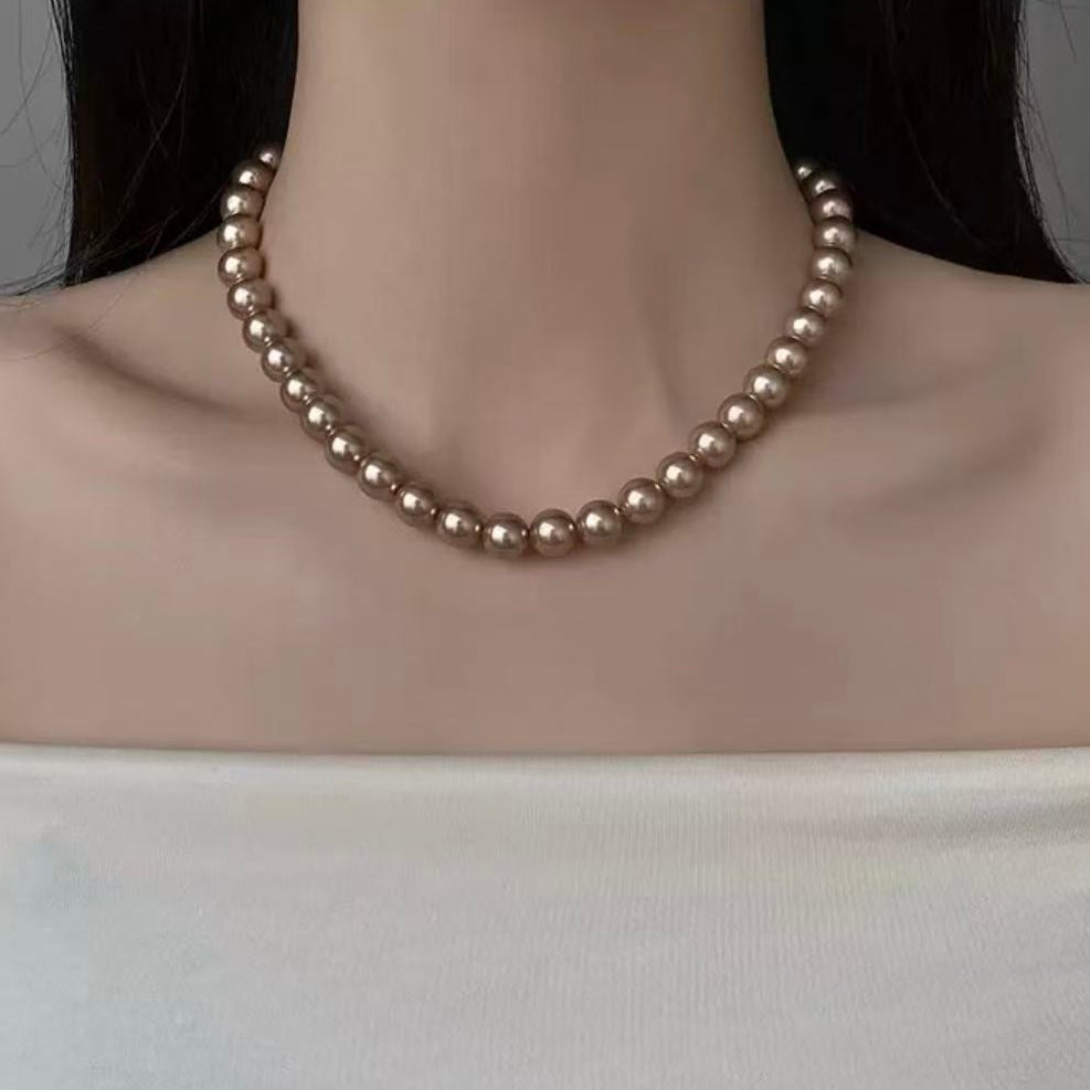 Aurelia Champagne Pearl Necklace