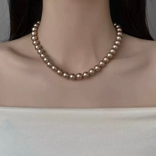Aurelia Champagne Pearl Necklace