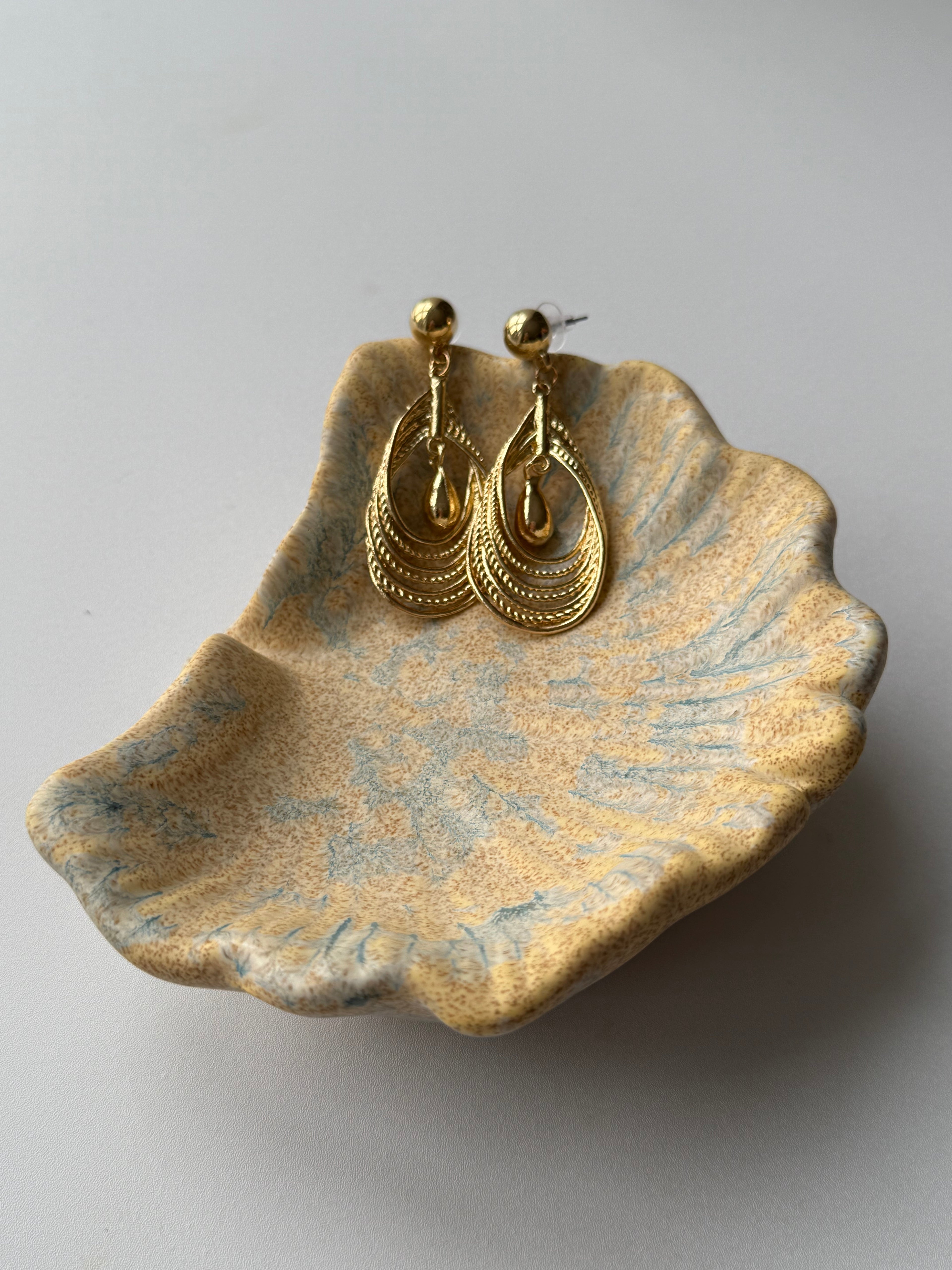 Gold Layered Teardrop Earrings| hypoallergenic jewelry| LetheLoom Jewelry