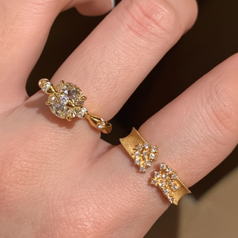 Solara Crown Open Ring