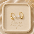 Endless Curve Pearl Earrings