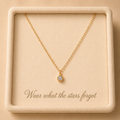 Dainty Gold Crystal Pendant Necklace