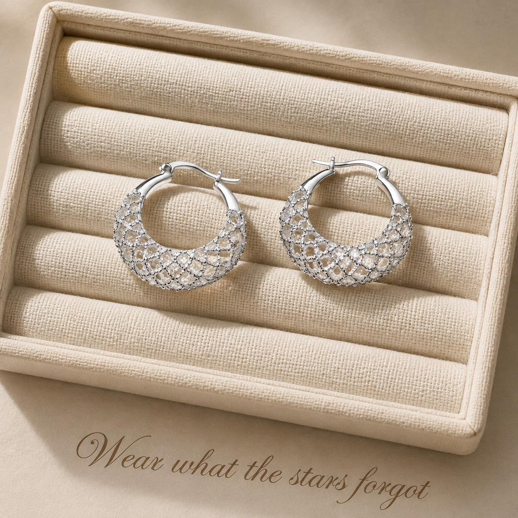 Aurora Lace Hoops Earrings
