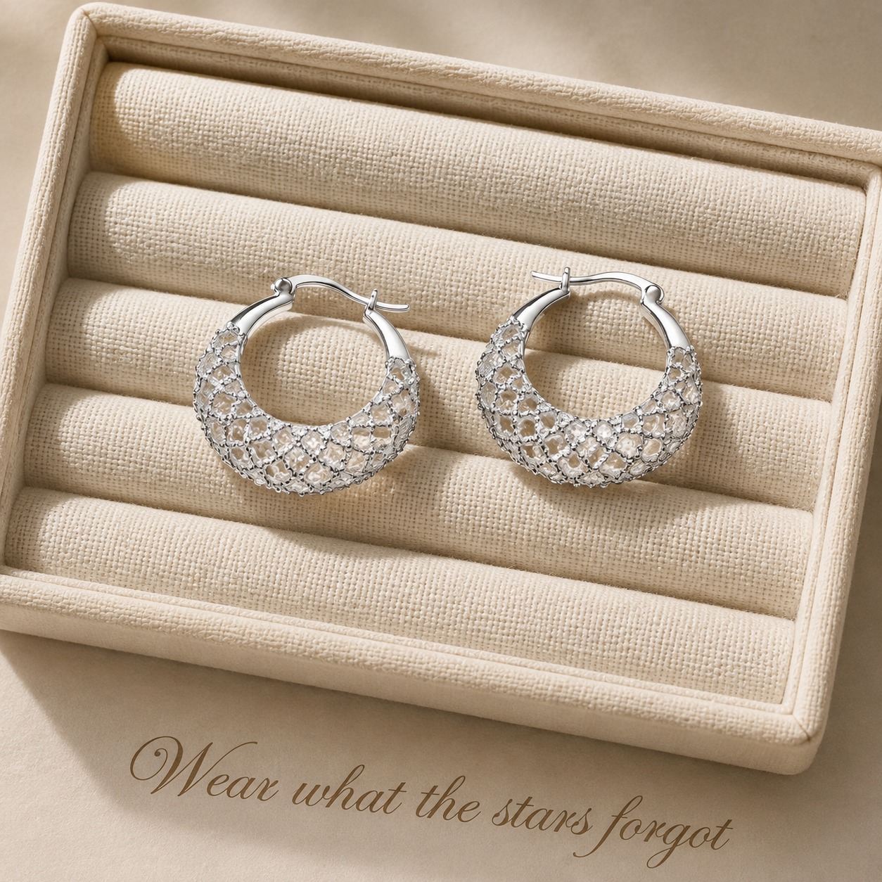 Aurora Lace Hoops Earrings
