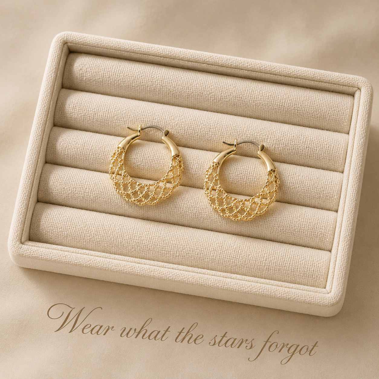 Aurora Lace Hoops Earrings