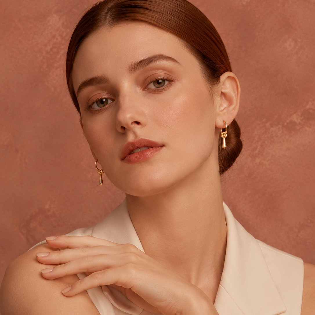 Aurora Drop Hoops Earrings