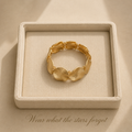Organic Textured Gold Link Bracelet