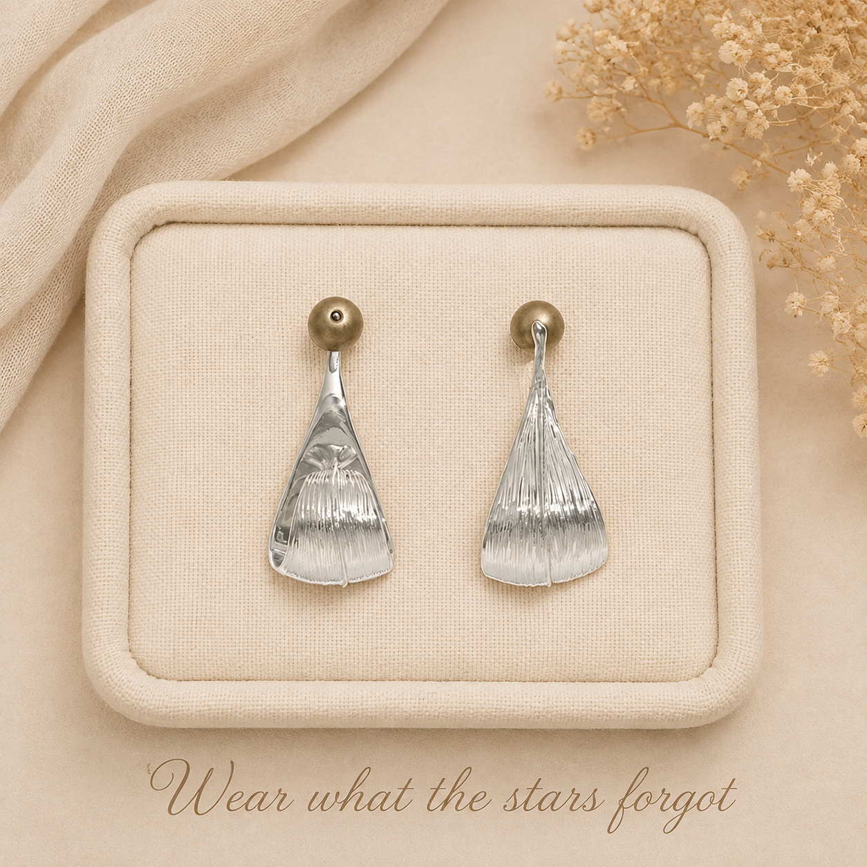 Moonlit Petal Earrings