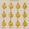 Zodiac Charm Coin Pendant — All 12 Signs