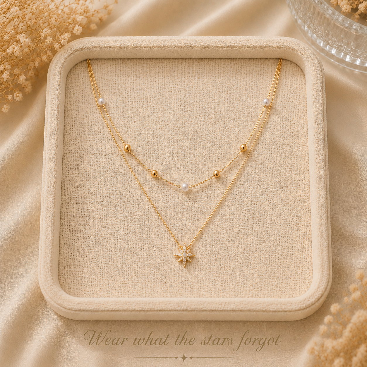Minimalist Double Layer Hexagram Necklace