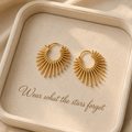 Solar Ray Hoop Earrings