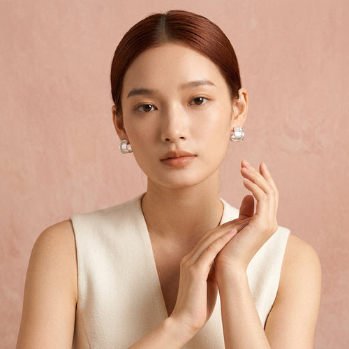 Asteria Silver Hoops Earrings