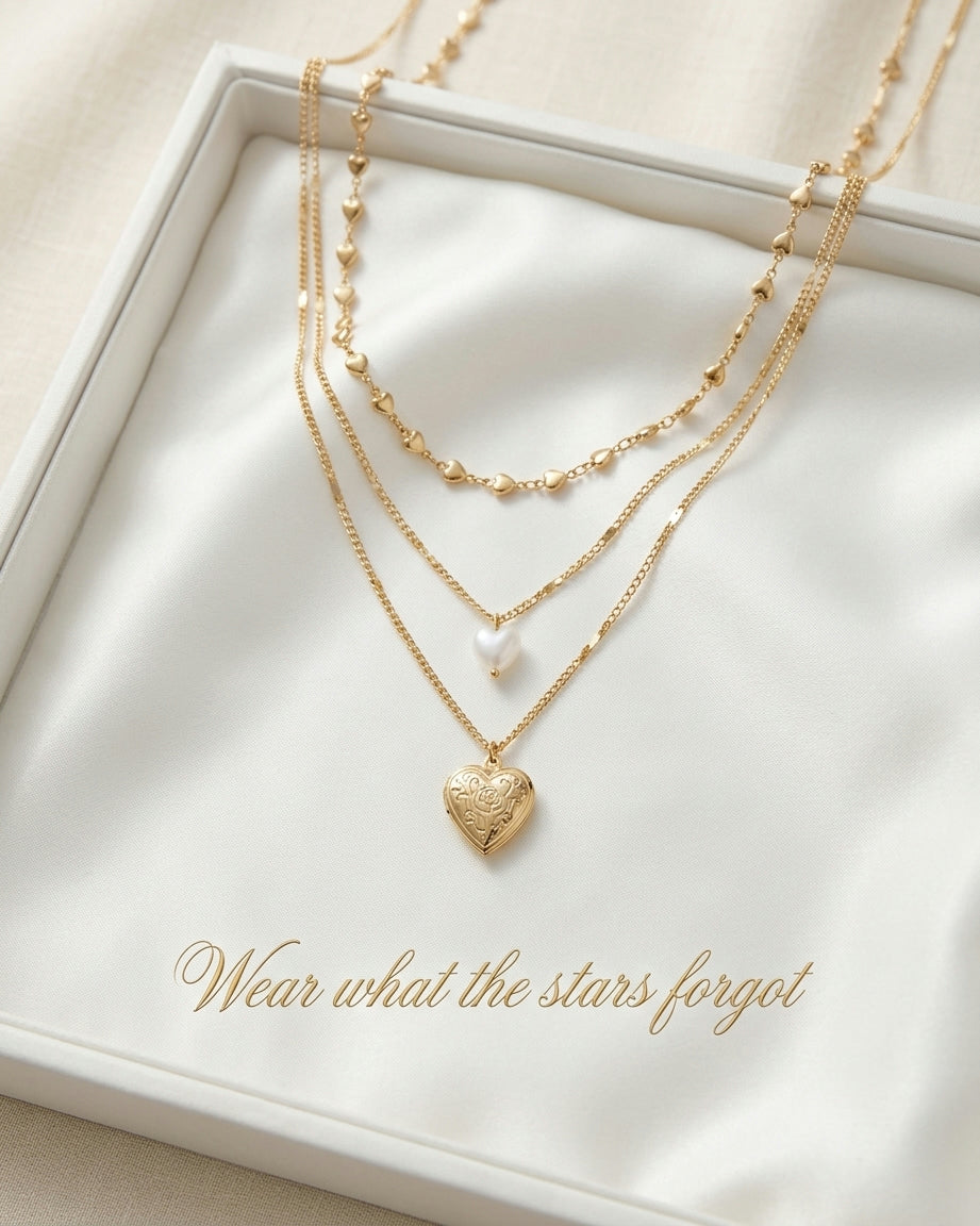 Layered Memory Heart Necklace