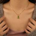 Celestial Green Teardrop Necklace